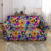 Sugar Skull Flower Loveseat Cover-grizzshop