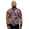 Sugar Skull Flower Men's Bomber Jacket-grizzshop