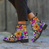 Sugar Skull Flower Men's Boots-grizzshop