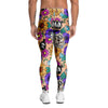 Sugar Skull Flower Men's Leggings-grizzshop