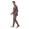 Sugar Skull Flower Men's Pajamas-grizzshop