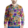 Sugar Skull Flower Men's Sweatshirt-grizzshop