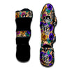 Sugar Skull Flower Muay Thai Shin Guard-grizzshop