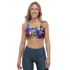 Sugar Skull Flower Sports Bra-grizzshop