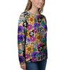 Sugar Skull Flower Women's Sweatshirt-grizzshop