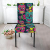 Sugar Skull Girly Skeleton Floral Pattern Print Chair Cover-grizzshop