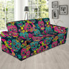 Sugar Skull Girly Skeleton Floral Pattern Print Sofa Covers-grizzshop