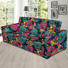 Sugar Skull Girly Skeleton Floral Pattern Print Sofa Covers-grizzshop