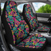 Sugar Skull Girly Skeleton Floral Pattern Print Universal Fit Car Seat Cover-grizzshop