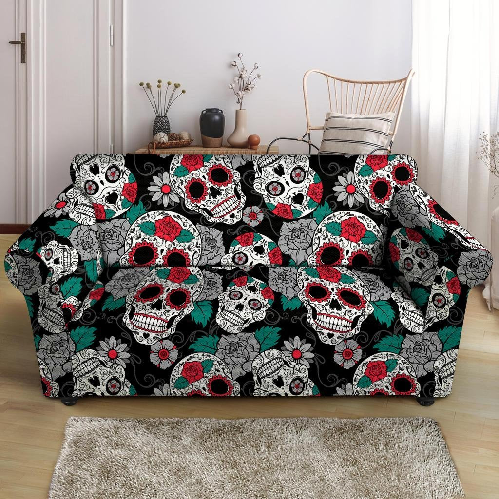 Sugar Skull Loveseat Cover-grizzshop