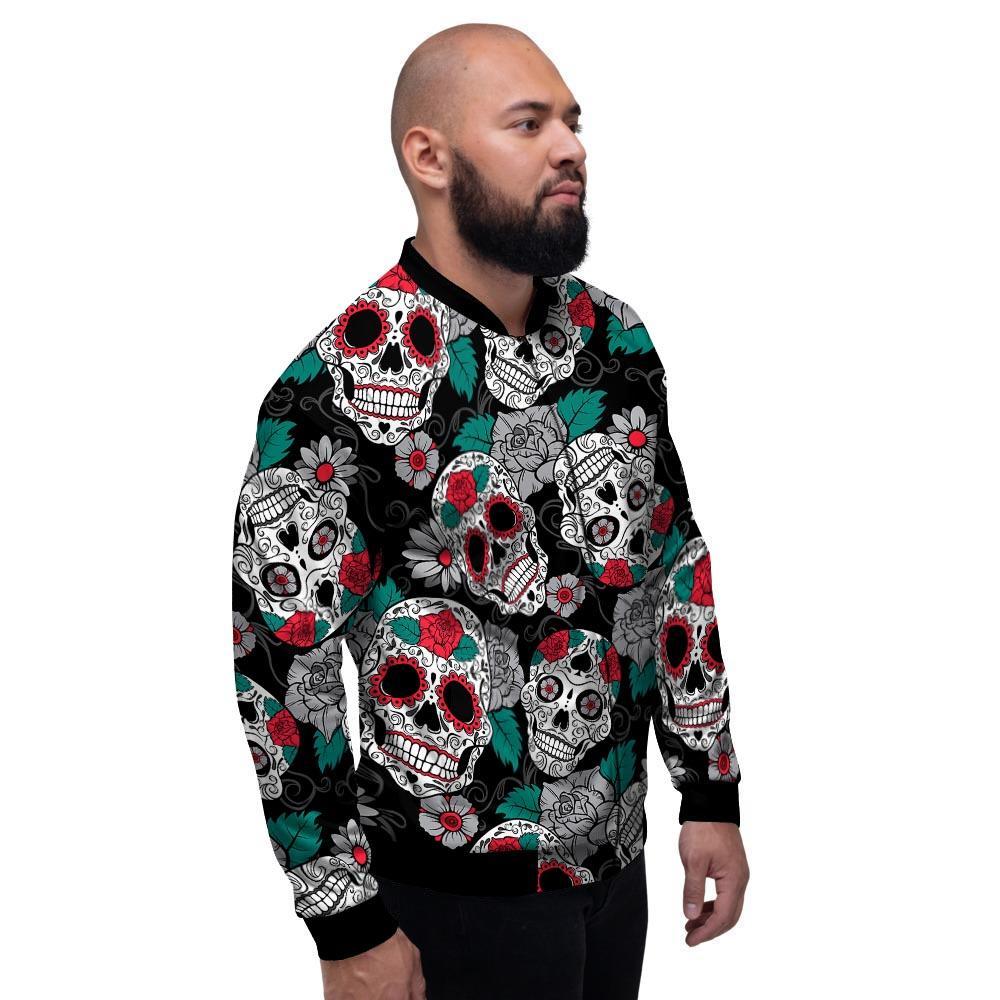 Sugar Skull Men's Bomber Jacket-grizzshop