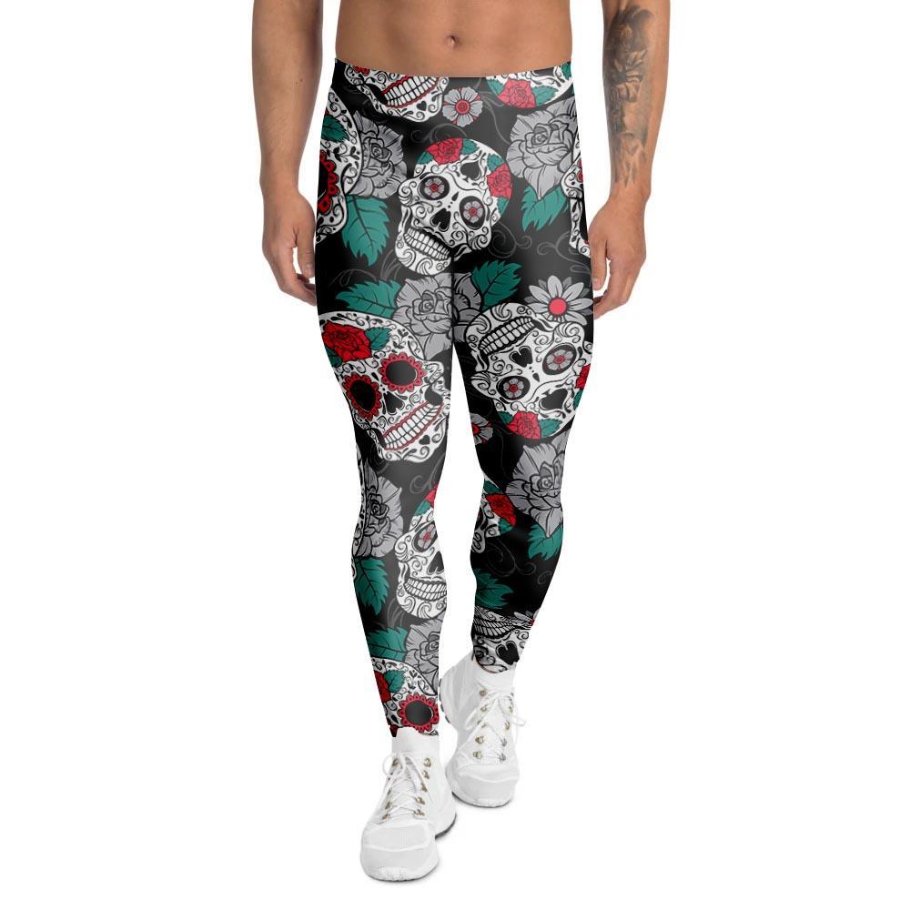 Sugar Skull Men's Leggings-grizzshop