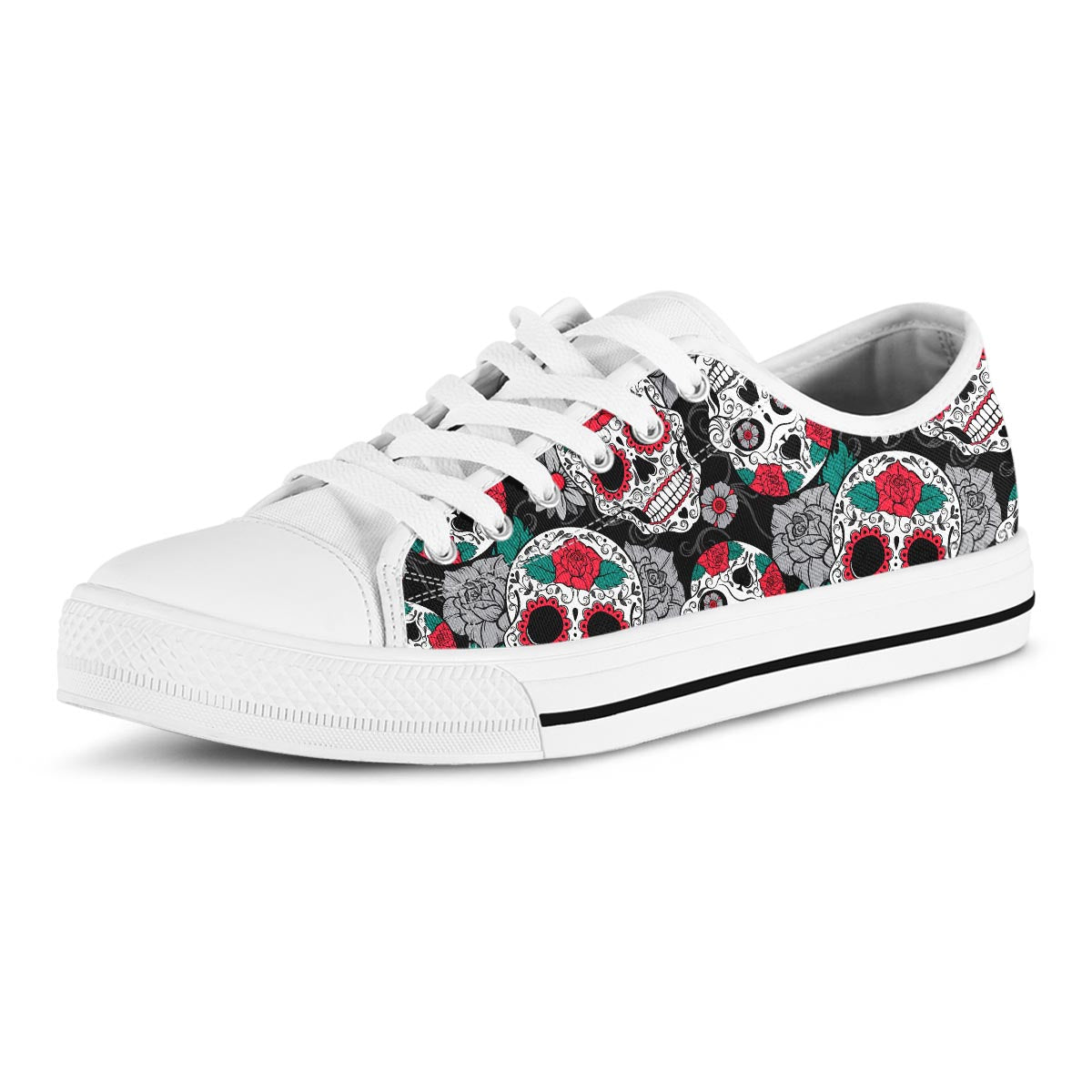 Sugar Skull Men's Low Top Shoes-grizzshop