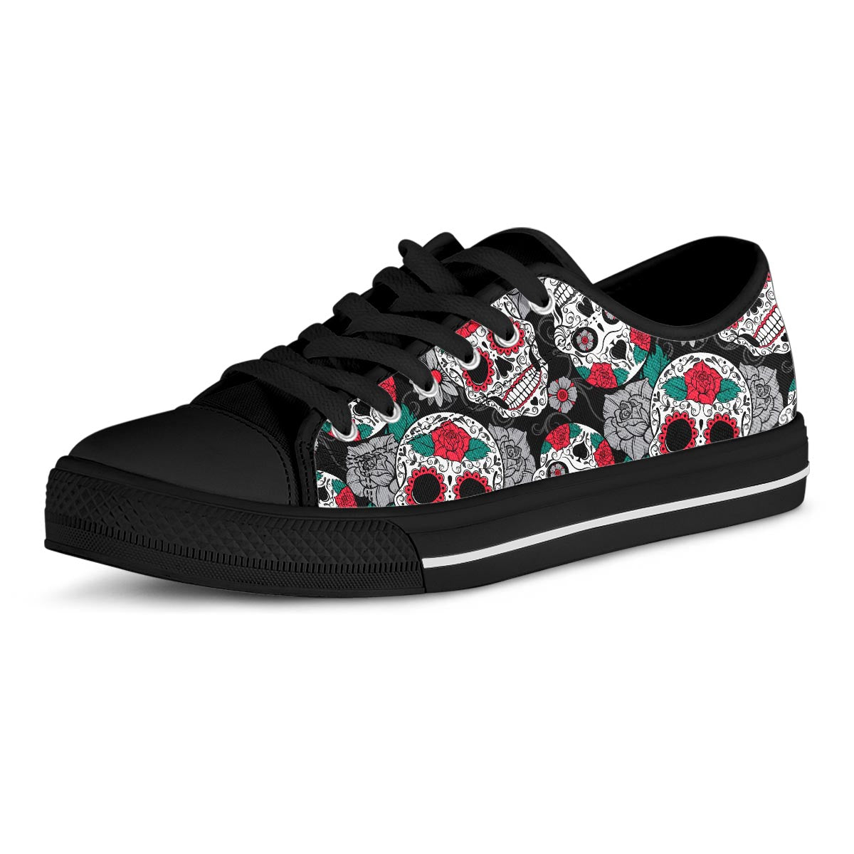 Sugar Skull Men's Low Top Shoes-grizzshop