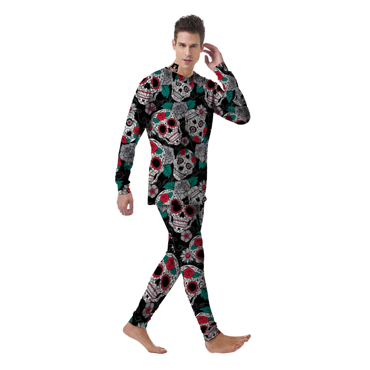 Sugar Skull Men's Pajamas-grizzshop