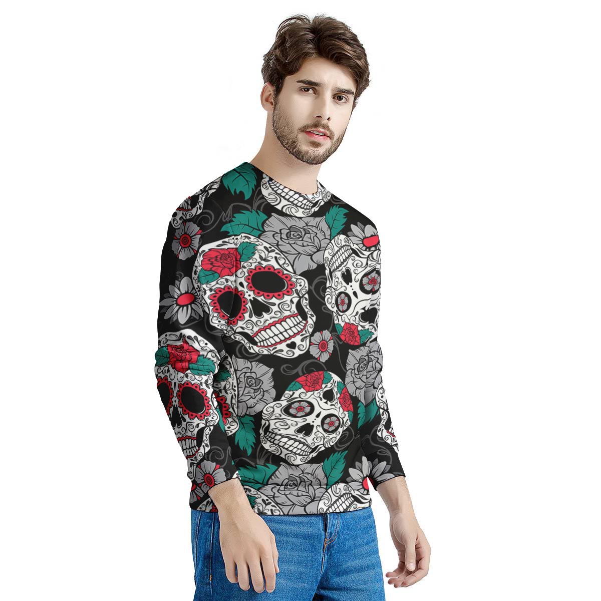 Sugar Skull Men's Sweatshirt-grizzshop