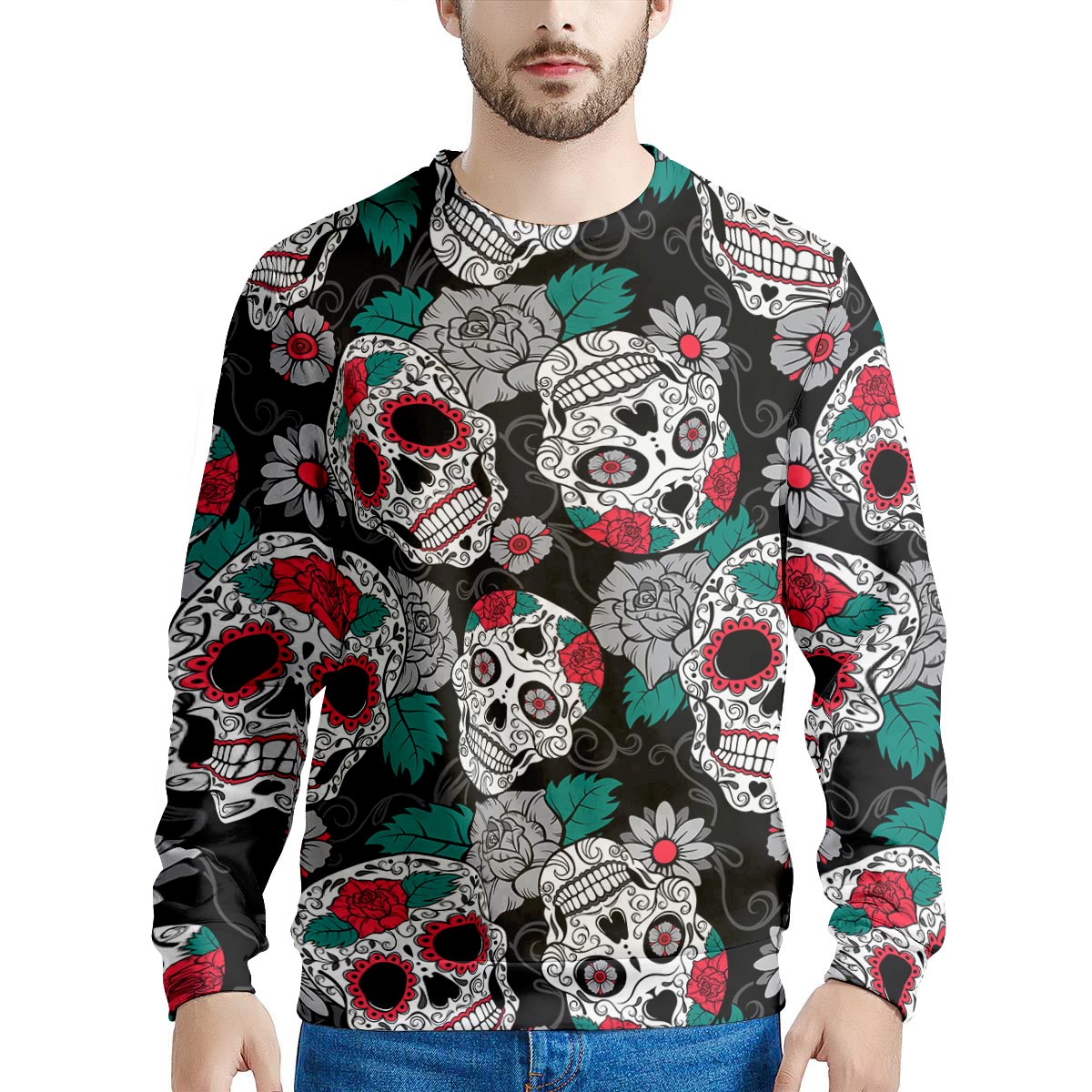 Sugar Skull Men's Sweatshirt-grizzshop