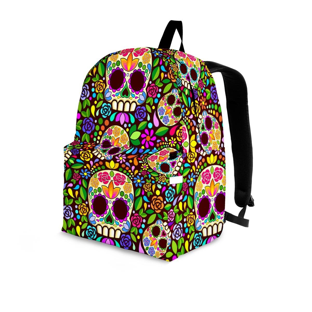 Sugar Skull Mexican Floral Backpack-grizzshop