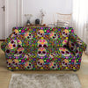 Sugar Skull Mexican Floral Loveseat Cover-grizzshop