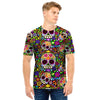 Sugar Skull Mexican Floral Men T Shirt-grizzshop