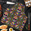 Sugar Skull Mexican Floral Men's Apron-grizzshop