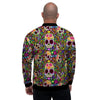 Sugar Skull Mexican Floral Men's Bomber Jacket-grizzshop