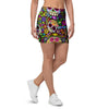 Sugar Skull Mexican Floral Mini Skirt-grizzshop