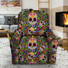 Sugar Skull Mexican Floral Recliner Cover-grizzshop