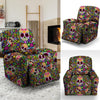 Sugar Skull Mexican Floral Recliner Cover-grizzshop