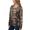 Sugar Skull Mexican Floral Women's Sweatshirt-grizzshop