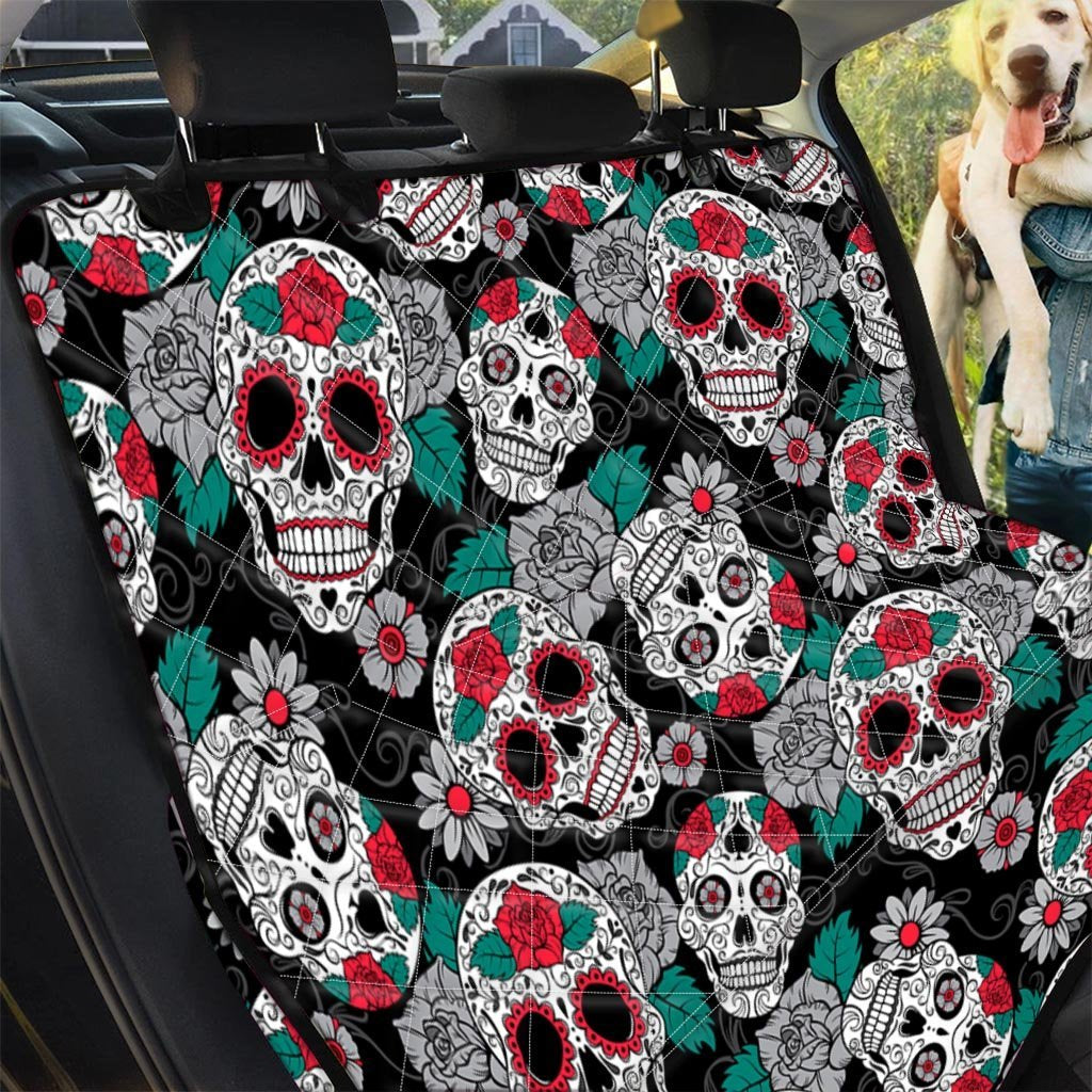 Sugar Skull Pet Car Seat Cover-grizzshop
