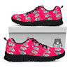 Sugar Skull Pink Print Pattern Black Sneaker-grizzshop