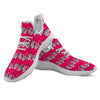 Sugar Skull Pink Print Pattern White Athletic Shoes-grizzshop