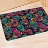 Sugar Skull Print Door Mat-grizzshop