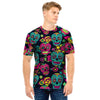 Sugar Skull Print Men T Shirt-grizzshop