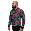 Sugar Skull Print Men's Bomber Jacket-grizzshop