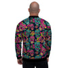 Sugar Skull Print Men's Bomber Jacket-grizzshop