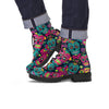 Sugar Skull Print Men's Boots-grizzshop