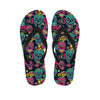 Sugar Skull Print Men's Flip Flops-grizzshop