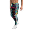 Sugar Skull Print Men's Leggings-grizzshop