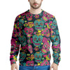 Sugar Skull Print Men's Sweatshirt-grizzshop