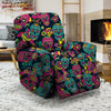 Sugar Skull Print Recliner Cover-grizzshop