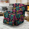 Sugar Skull Print Recliner Cover-grizzshop