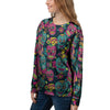 Sugar Skull Print Women's Sweatshirt-grizzshop