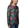 Sugar Skull Print Women's Sweatshirt-grizzshop