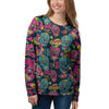 Sugar Skull Print Women's Sweatshirt-grizzshop