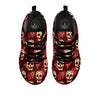 Sugar Skull Rose Print Pattern Black Sneaker-grizzshop