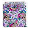Load image into Gallery viewer, Sugar Skull Skeleton Girly Floral Pattern Print Duvet Cover Bedding Set-grizzshop