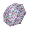 Sugar Skull Skeleton Girly Floral Pattern Print Foldable Umbrella-grizzshop