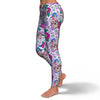 Sugar Skull Skeleton Girly Floral Pattern Print Pattern Women Leggings-grizzshop